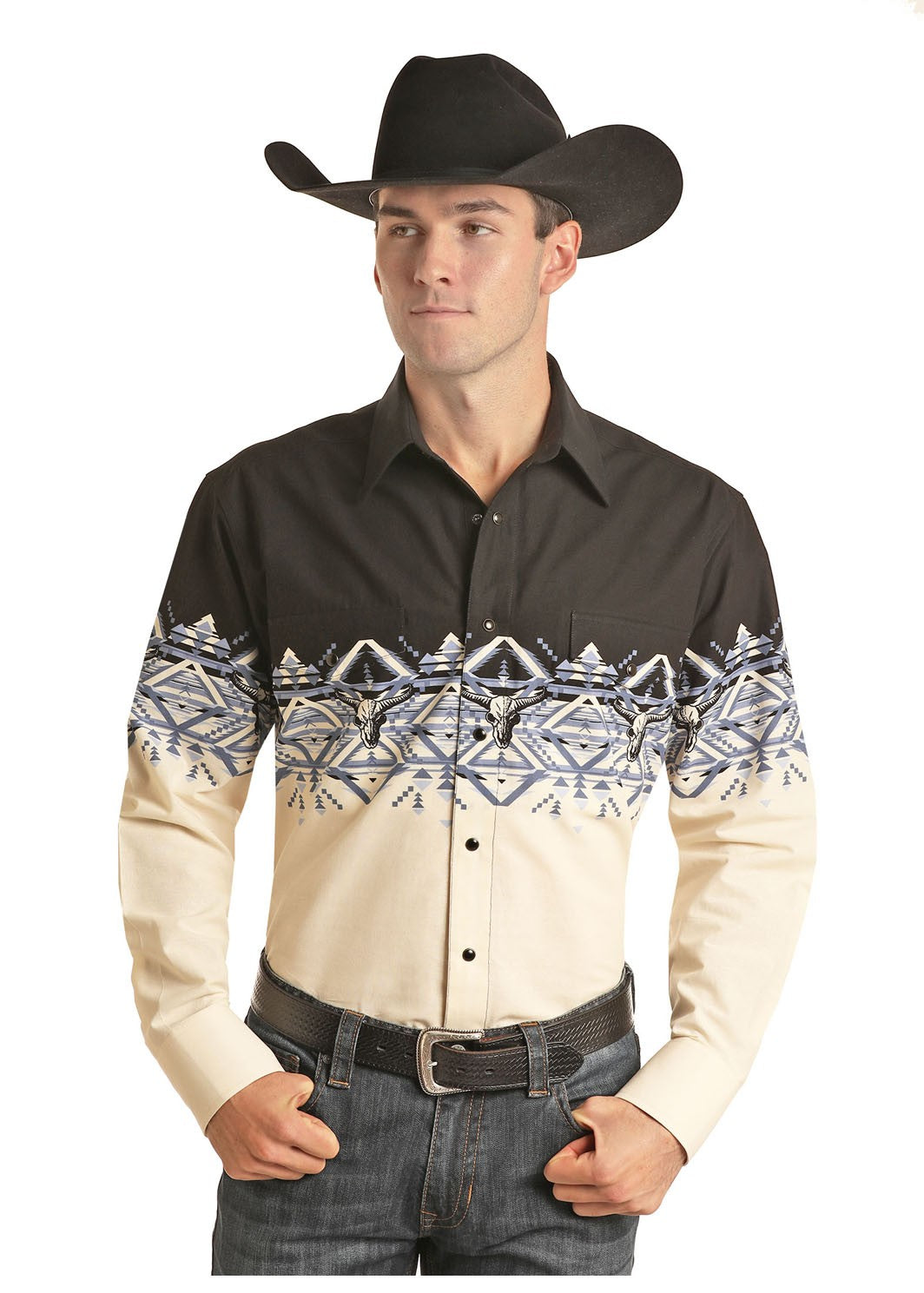 Chemise western crâne de vache