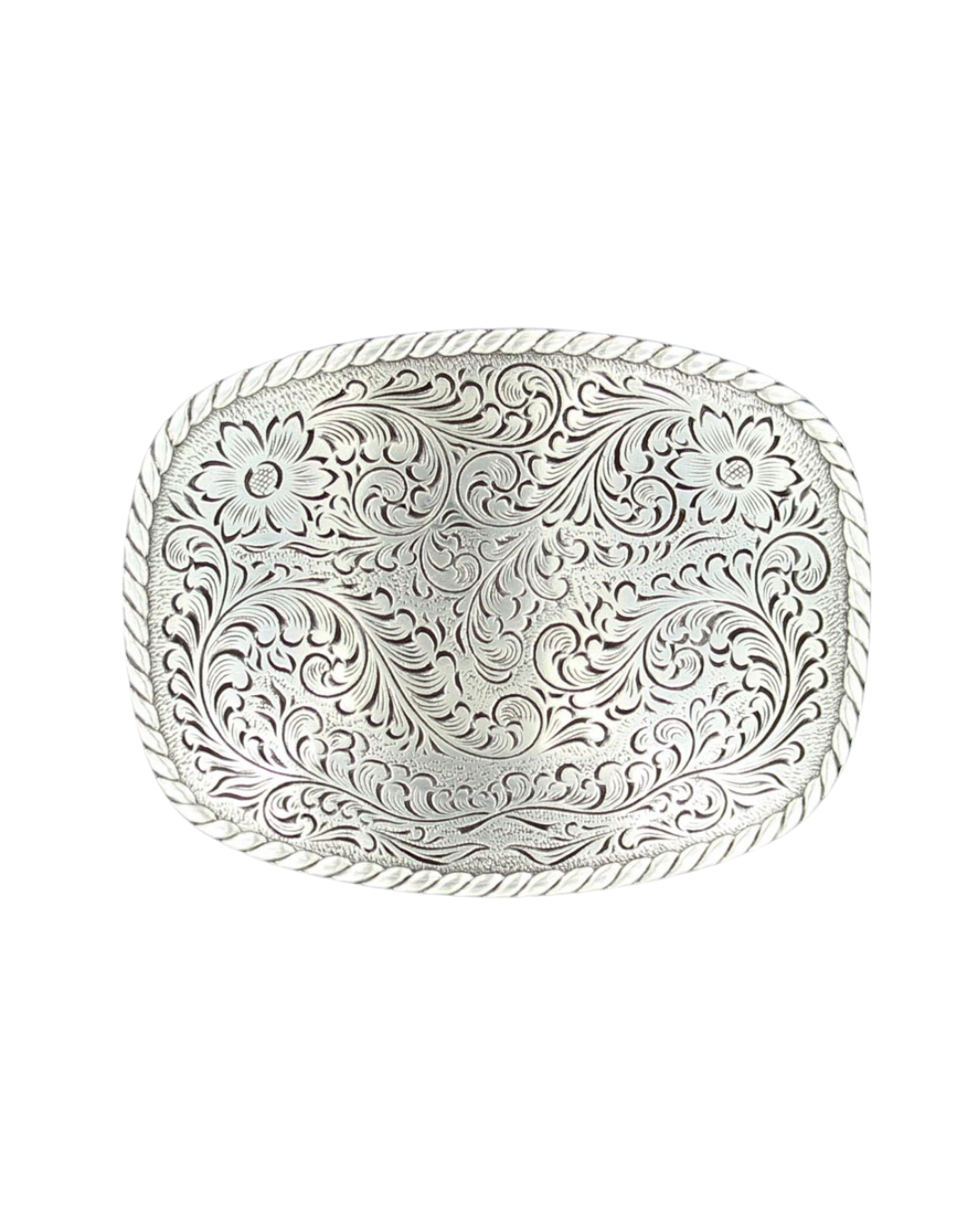 Boucle de ceinture western florale