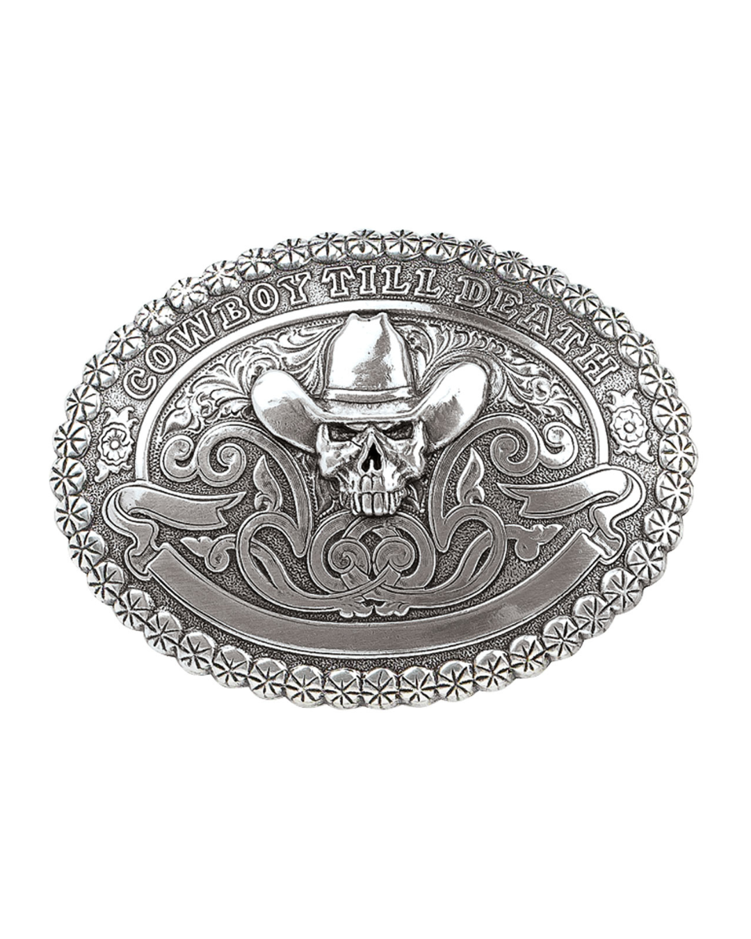 Boucle de ceinture western Cowboy Till Death