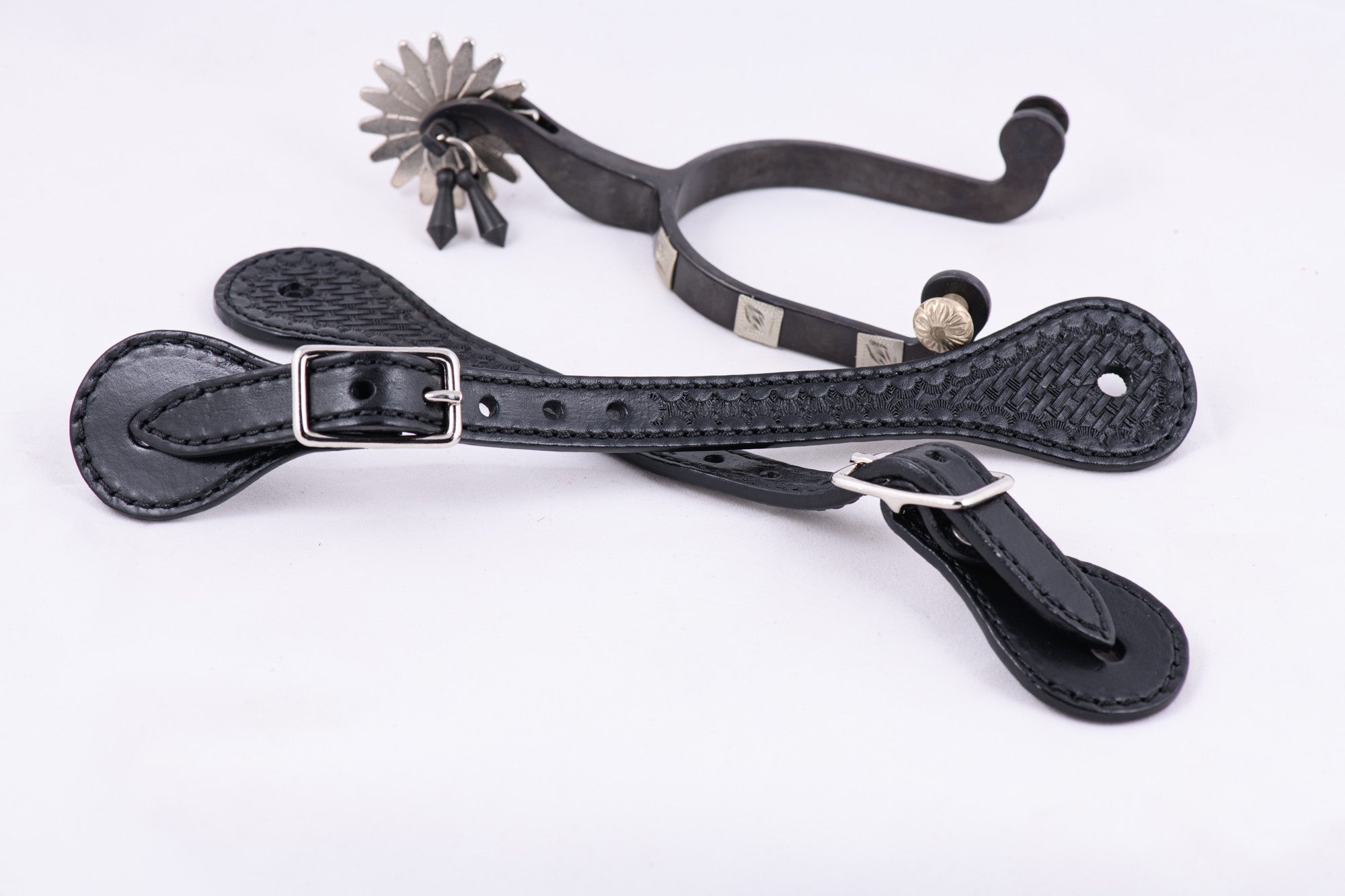 Lanière pour éperons en cuir lisse