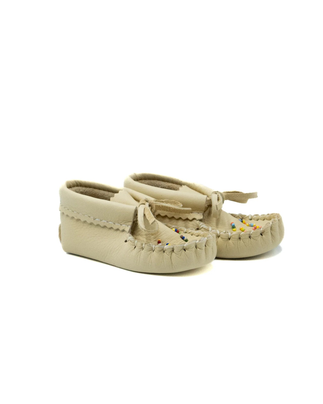 Beaded moose leather moccasins - Baby
