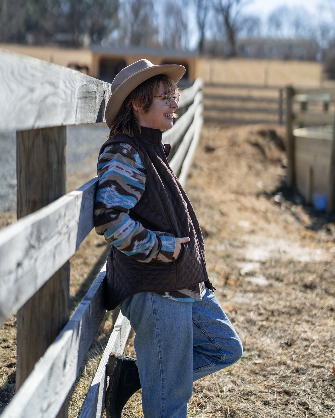 C'Anne Aztec Pattern Fleece Jacket - Women