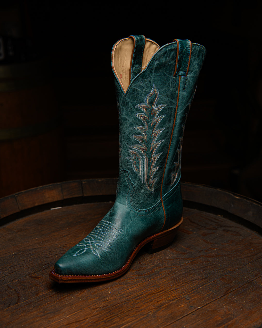 Santiags bout pointu turquoise - Femme