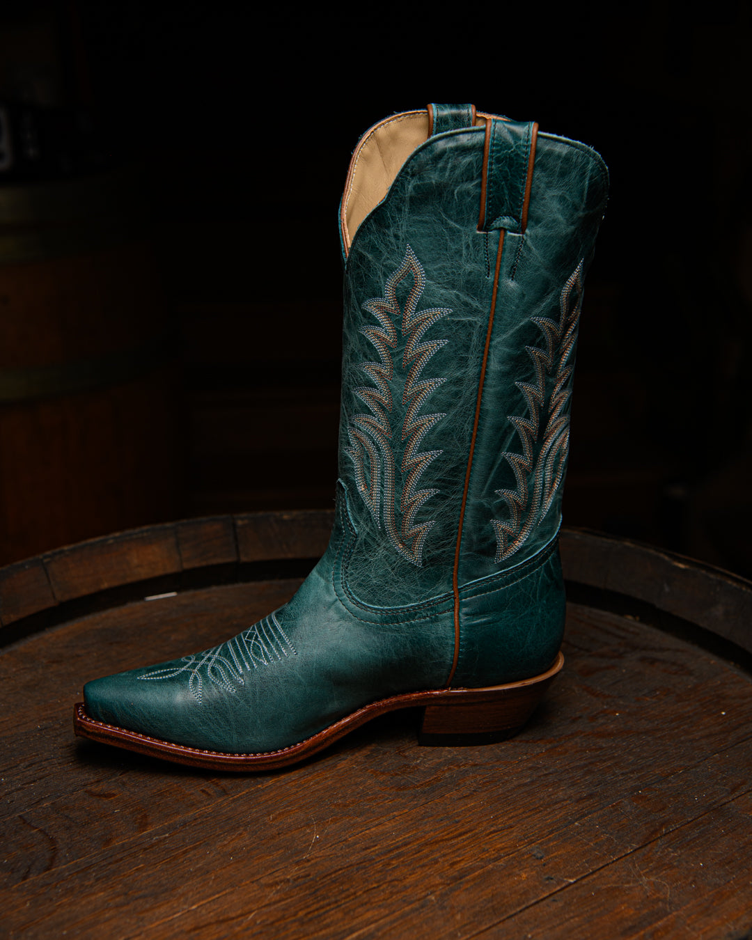 Santiags bout pointu turquoise - Femme