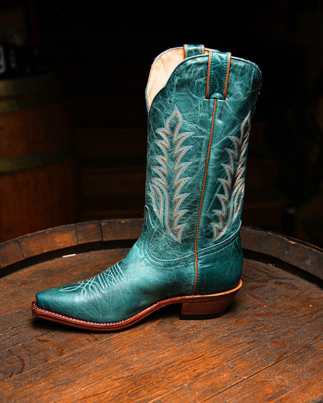 Santiags bout pointu turquoise - Femme