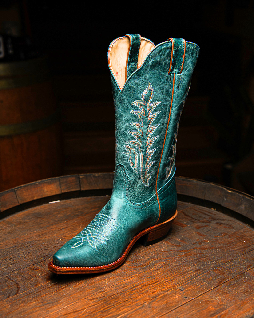 Santiags bout pointu turquoise - Femme