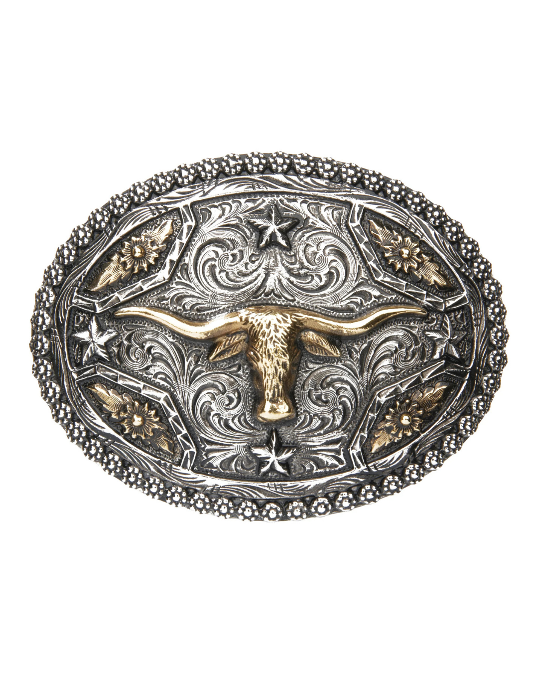 Boucle de ceinture Longhorn & Etoiles