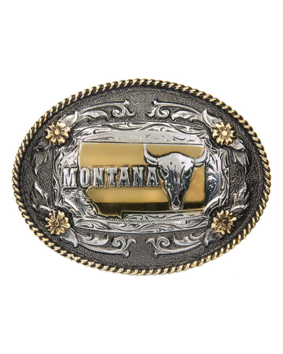Montana Gold and Silver Belt Buckle