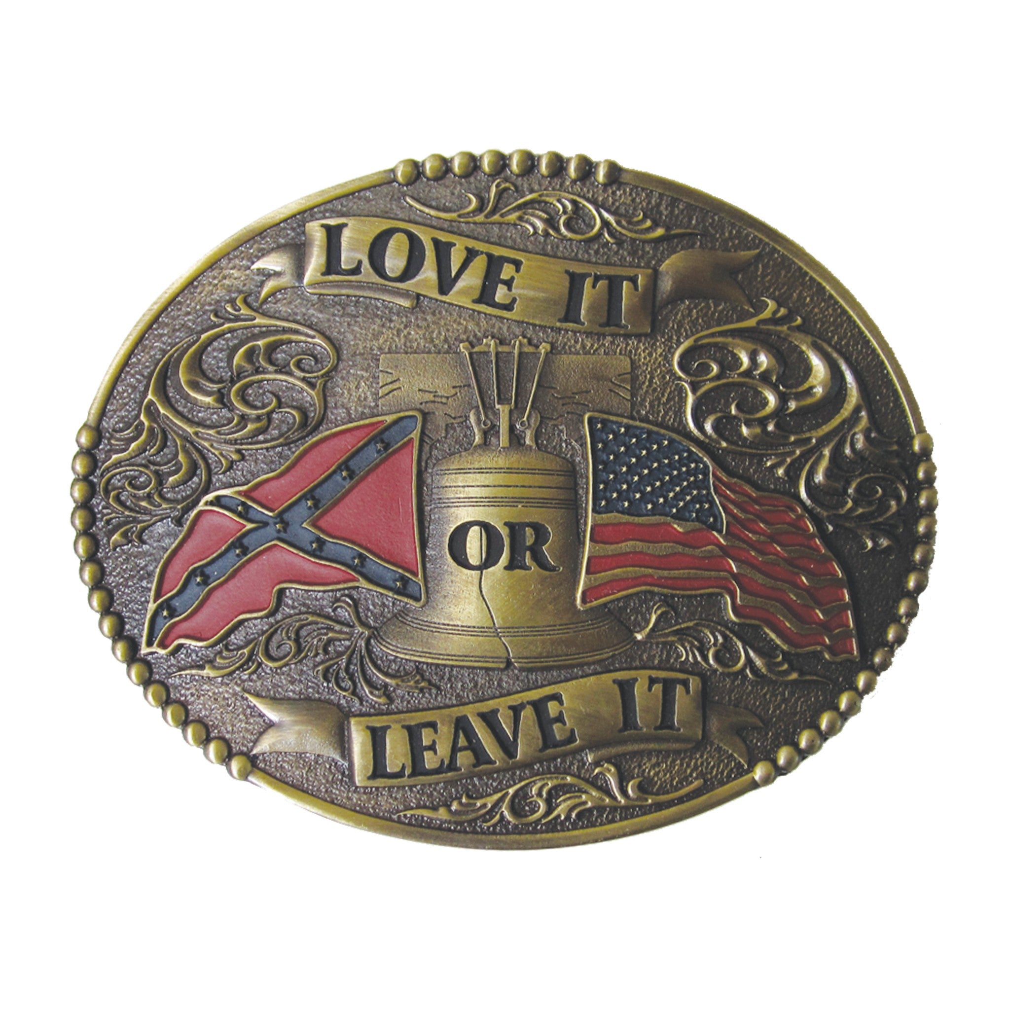 Boucle de ceinture ovale - Love it or Leave it