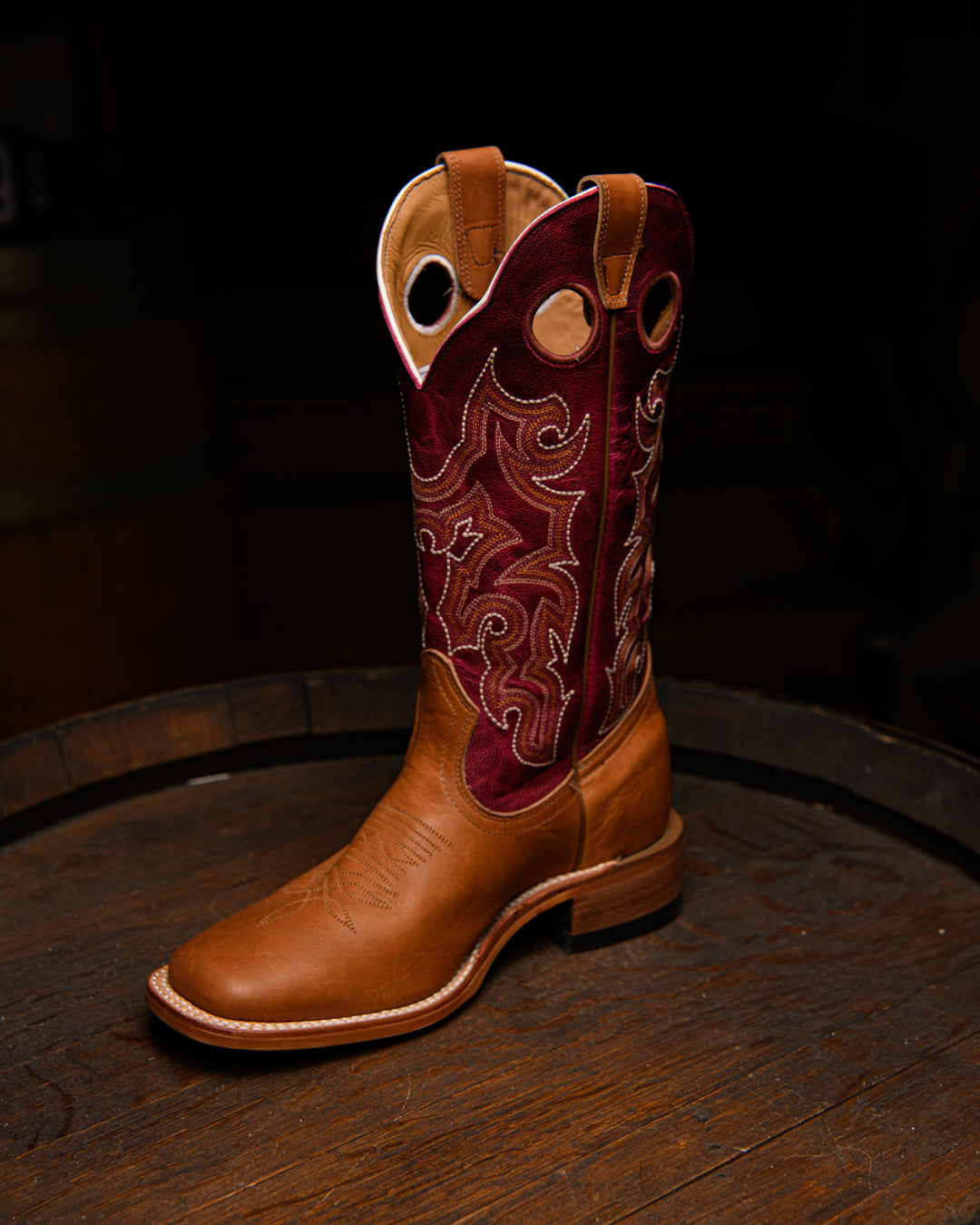 Bottes Roper bout carré large Magenta - Femme