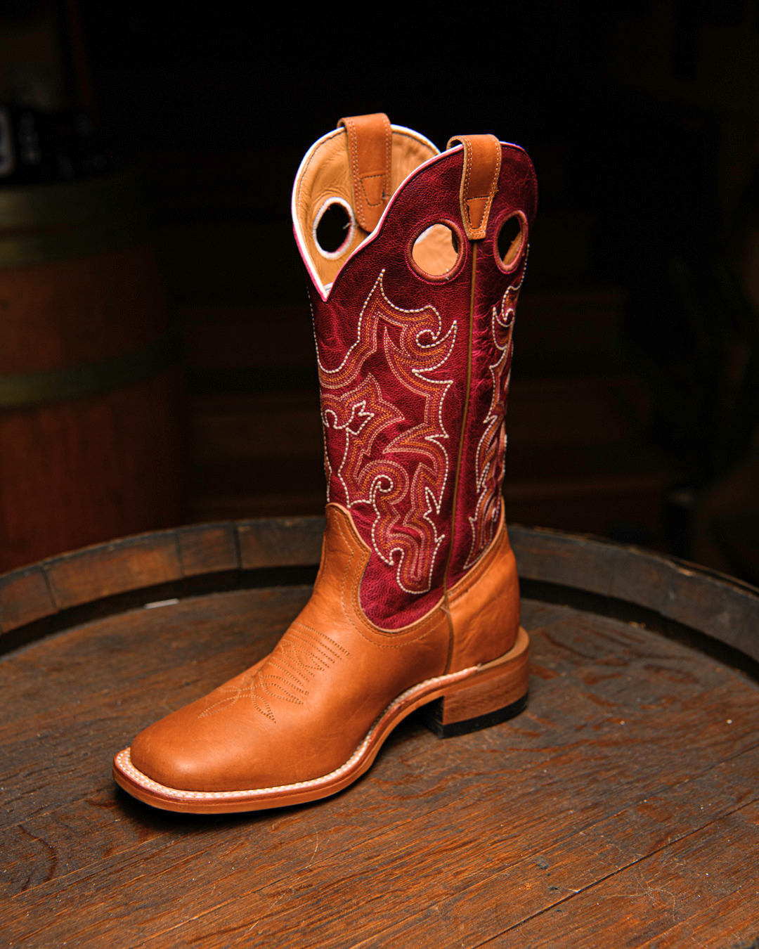 Bottes Roper bout carré large Magenta - Femme