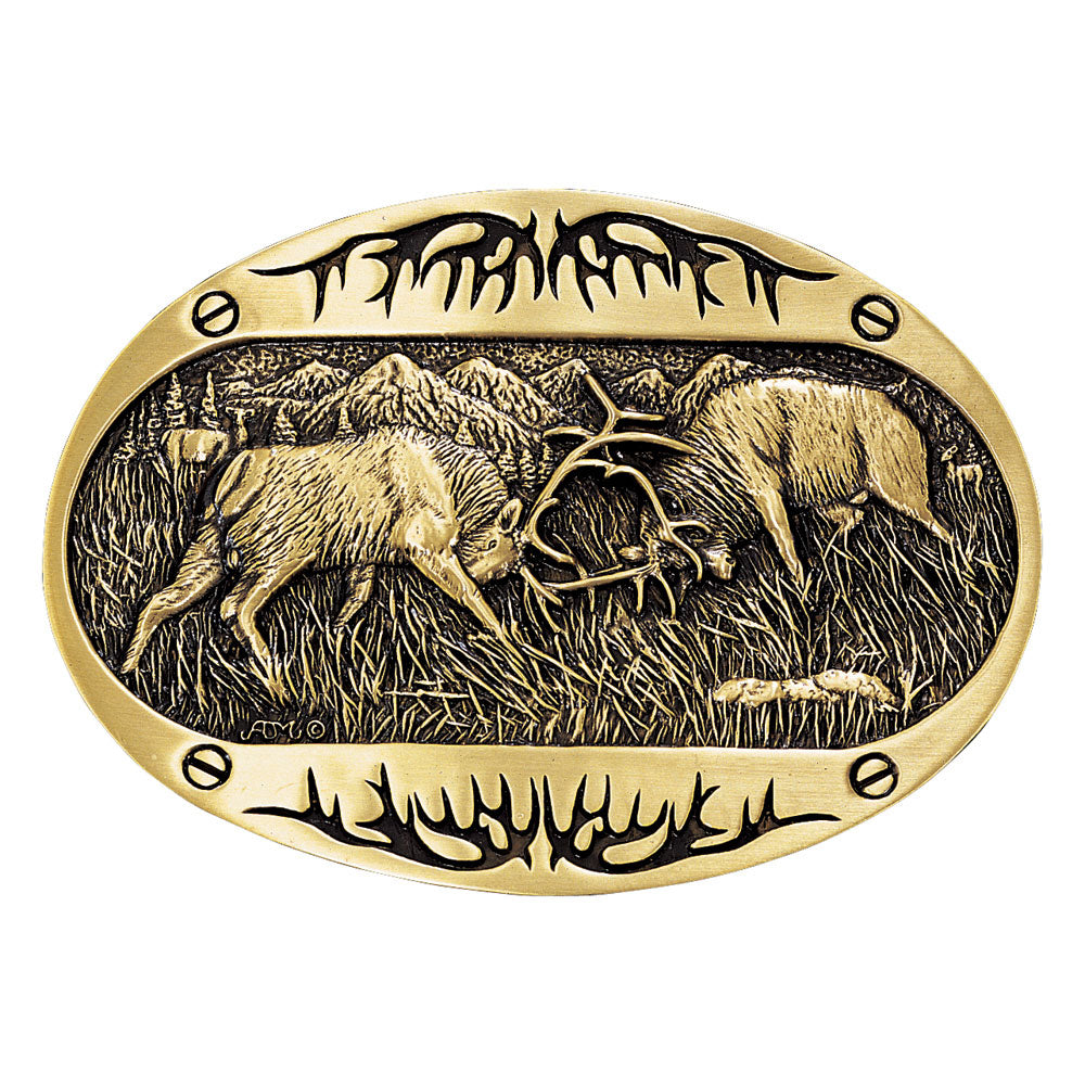 Oval Western Belt Buckle with Texas Star