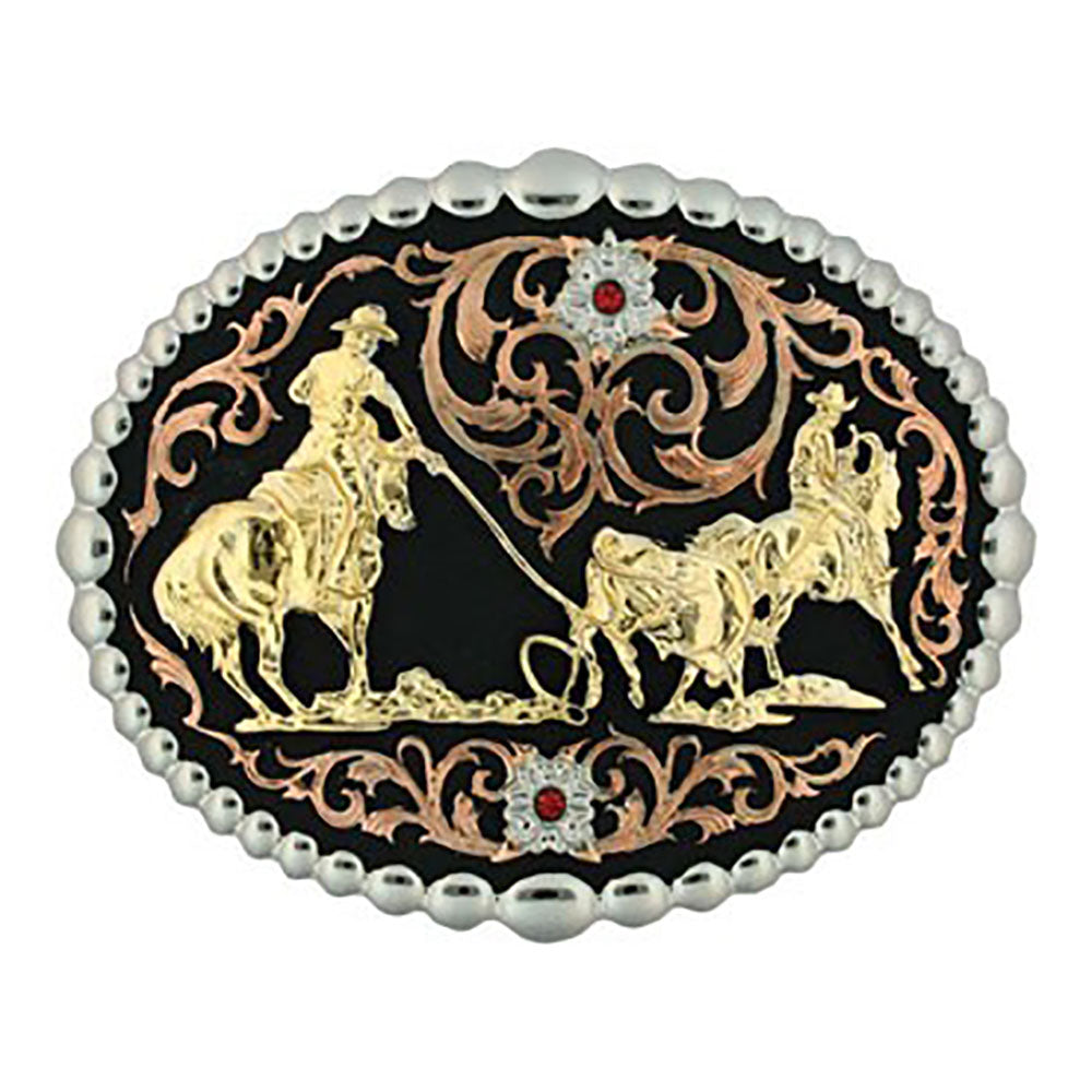 Oval Western Belt Buckle with Texas Star