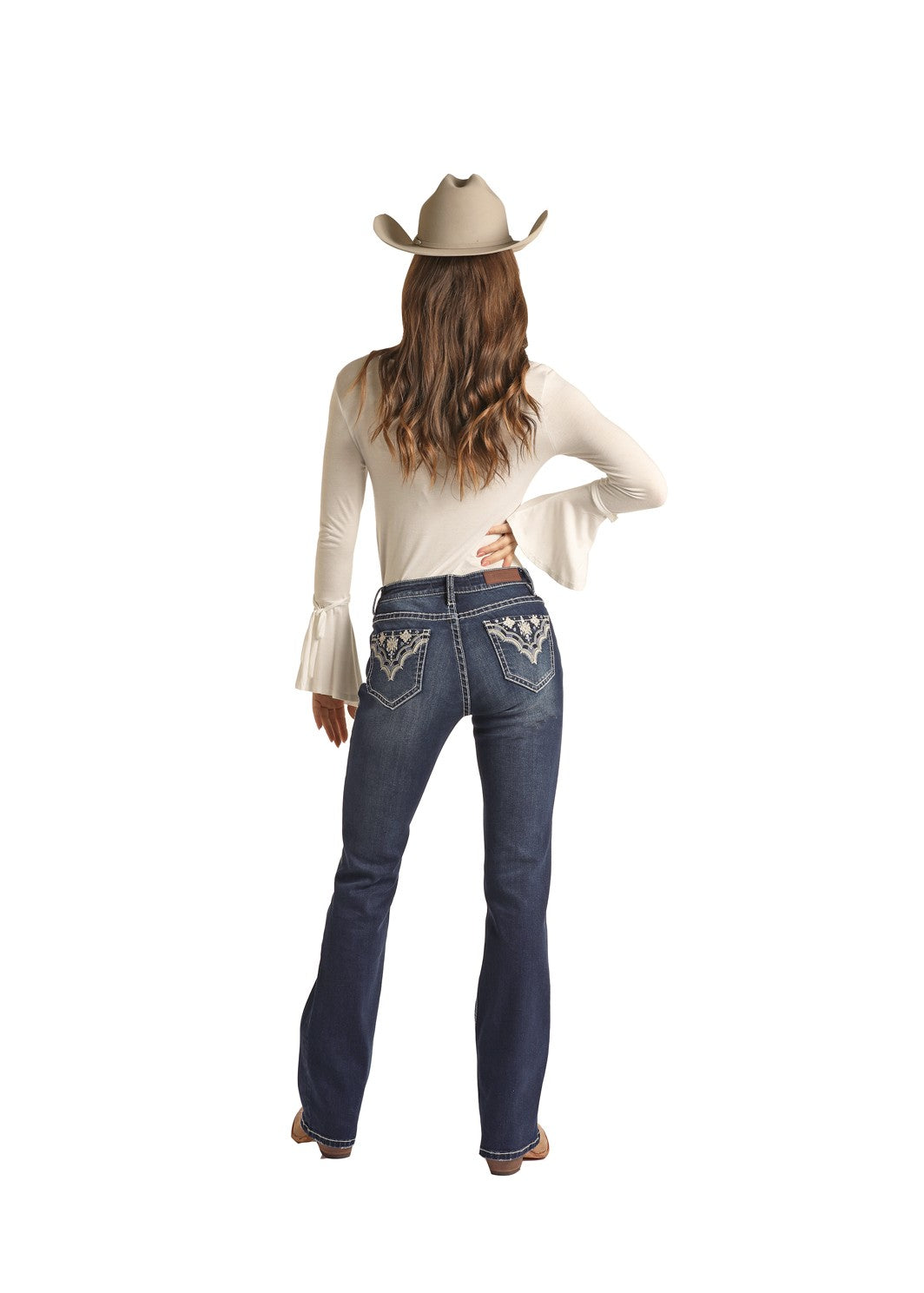 Jean bootcut taille moyenne - Femme