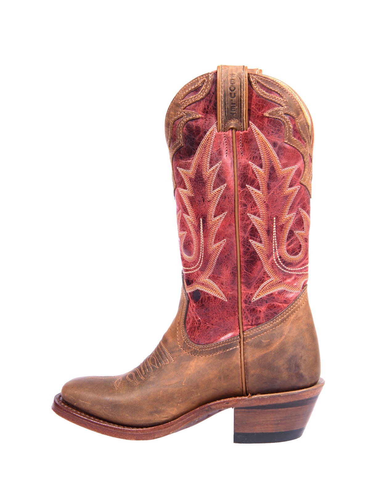 Bottes Cowboy Roper Femme – Cuir Rose Clair, Fait Main Mexique, Bout Carré, Taille 9