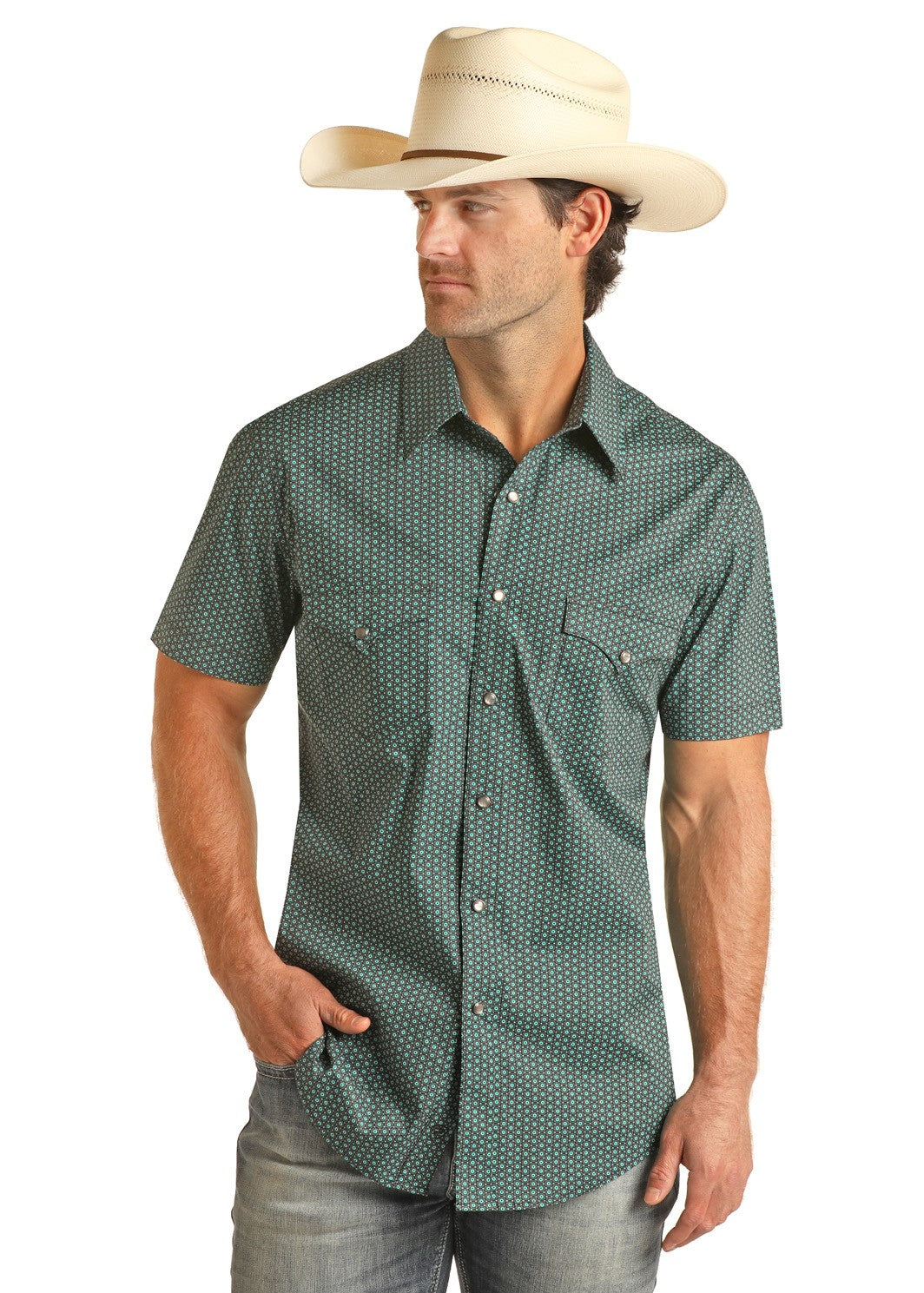 Chemise western à manches courtes