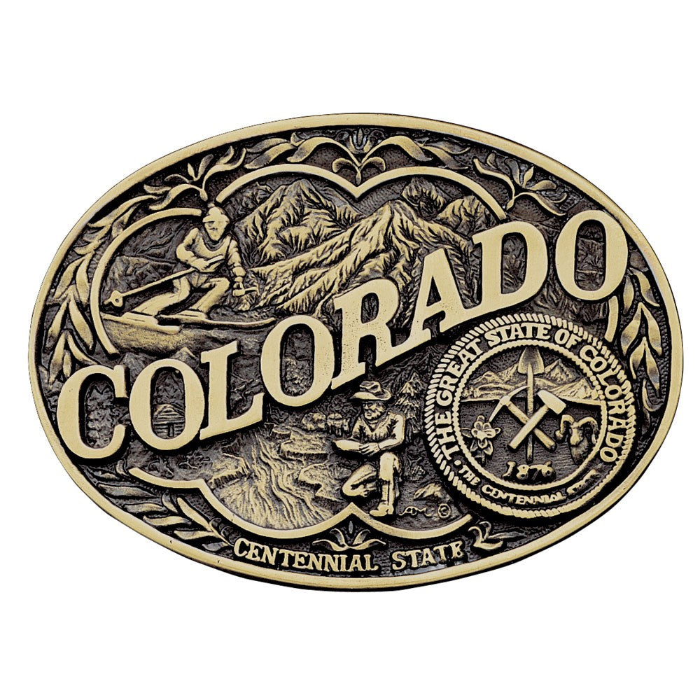 Boucle de ceinture western Etat Colorado