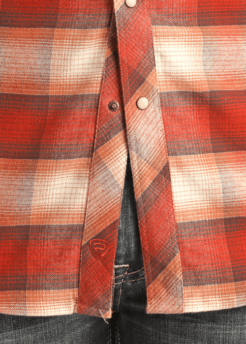 Chemise Timber Run Flanelle à Carreaux L - 100% Coton, Rouge Et Bleu, NOS