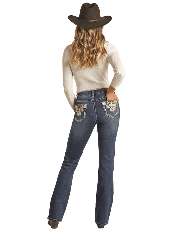 Jean bootcut taille moyenne - Femme