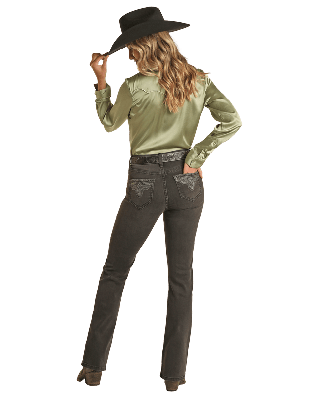 Jean bootcut taille moyenne - Femme