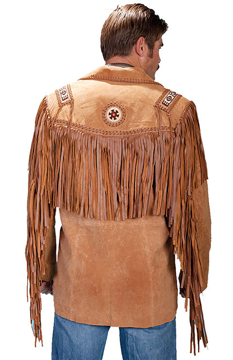 Manteau à franges perlé