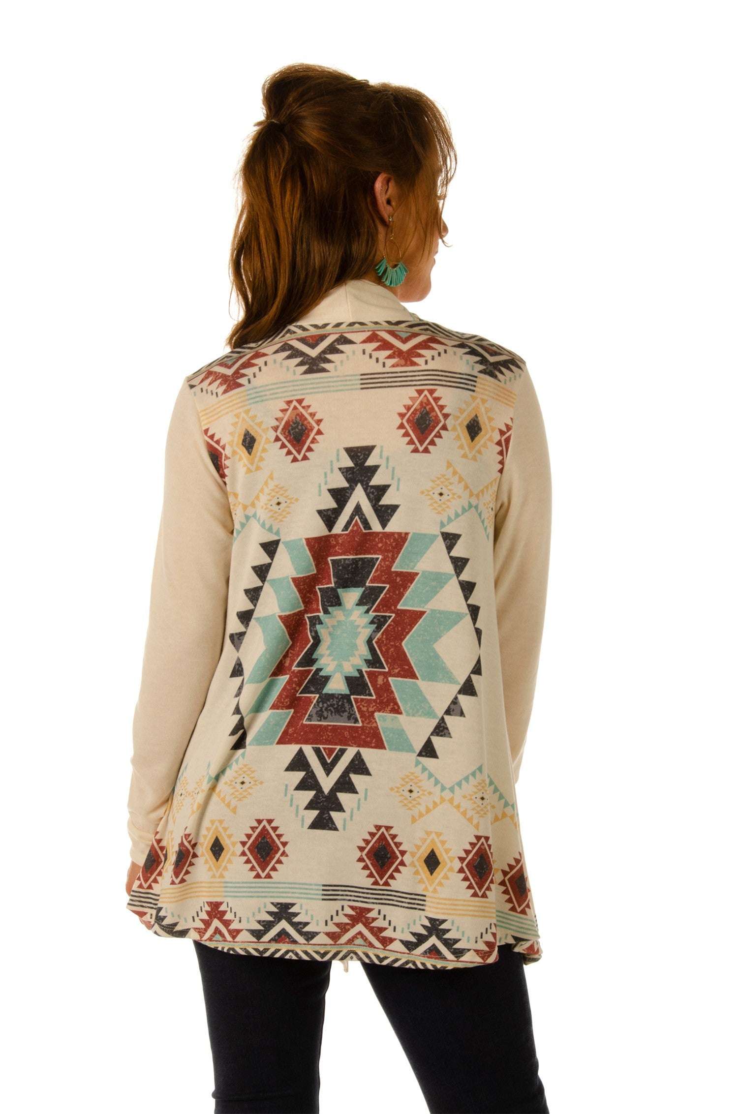 Cardigan motif Aztèque