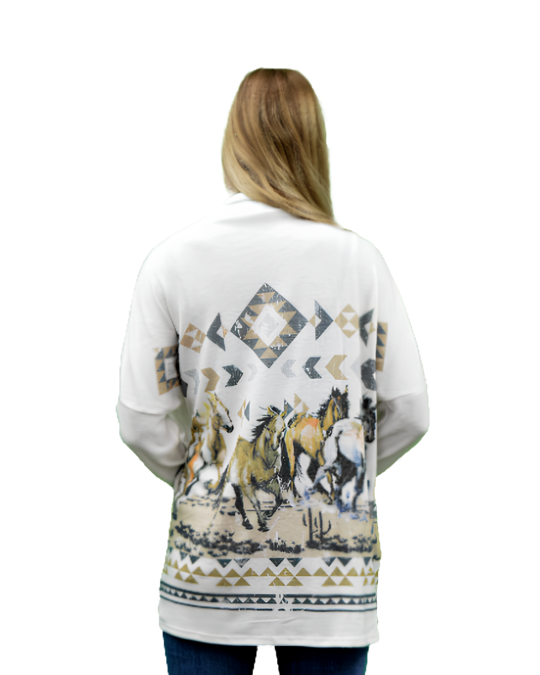 Cardigan Motifs Chevaux Femme