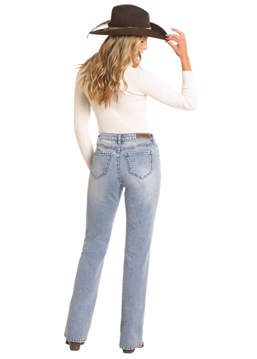 High-waisted bootcut jeans - Women's