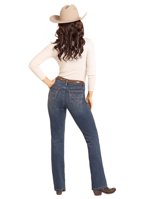 High-waisted bootcut jeans - Women's