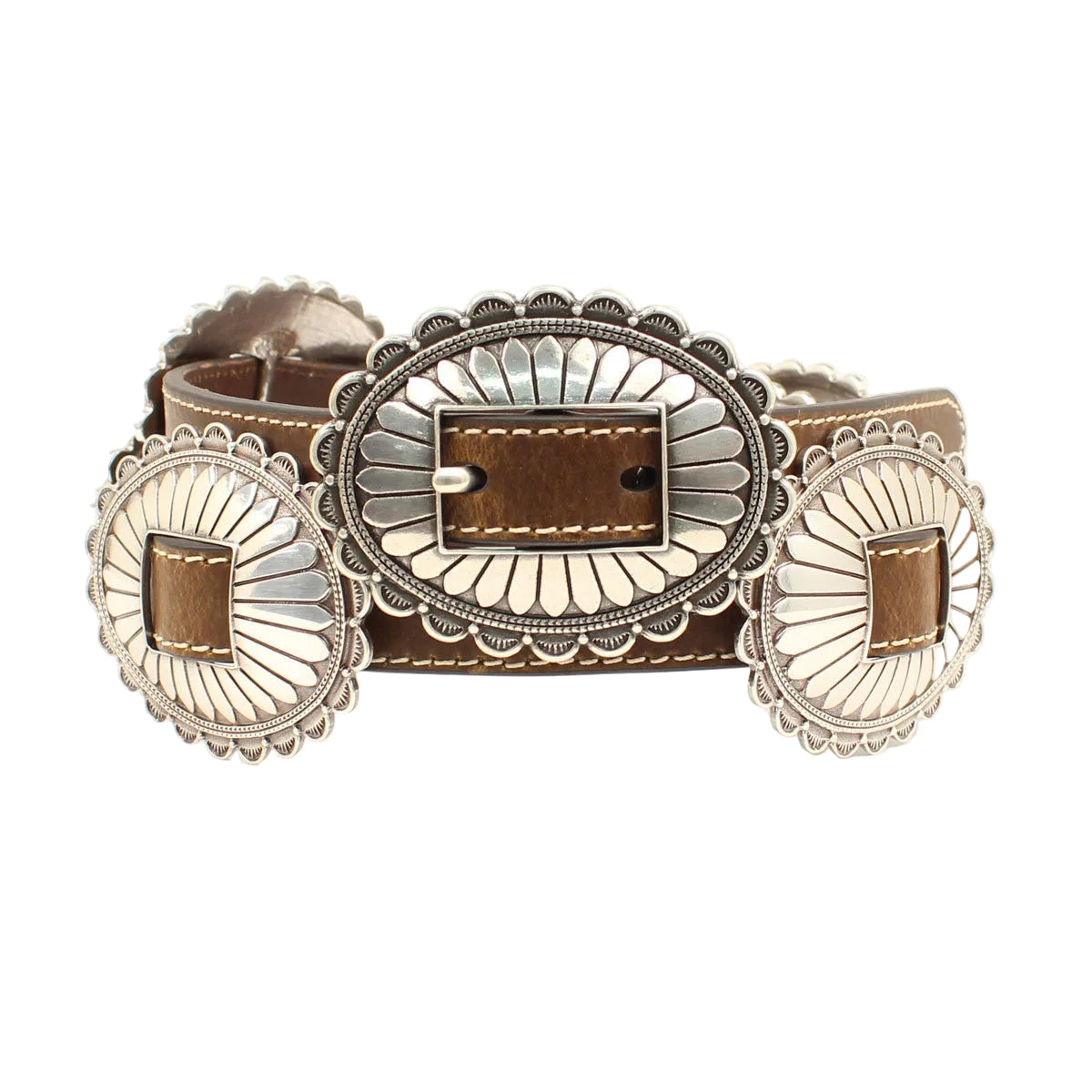 Ceinture western concho argenté