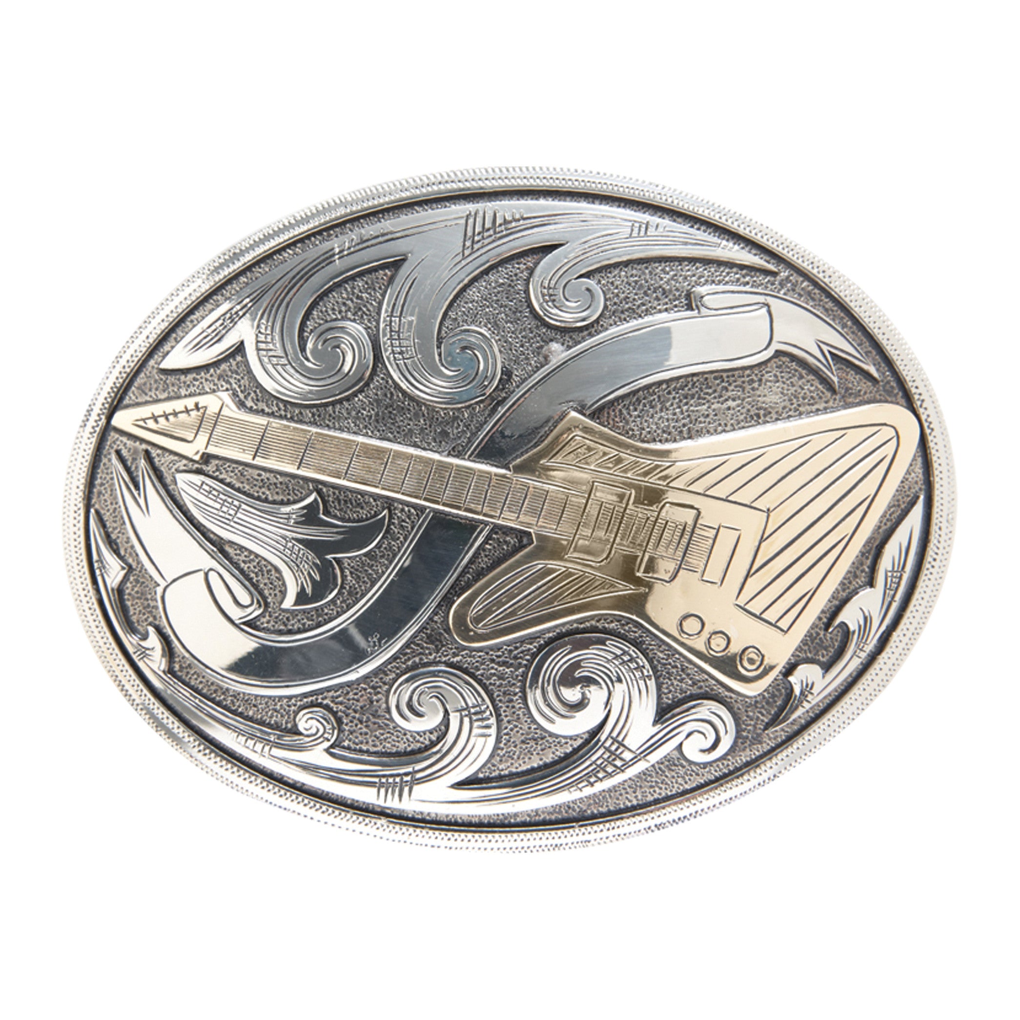 Boucle de ceinture rock western guitare