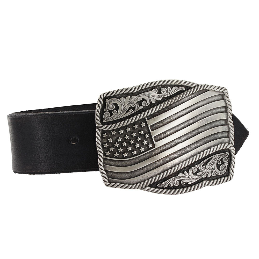 Oval Western Belt Buckle with Texas Star