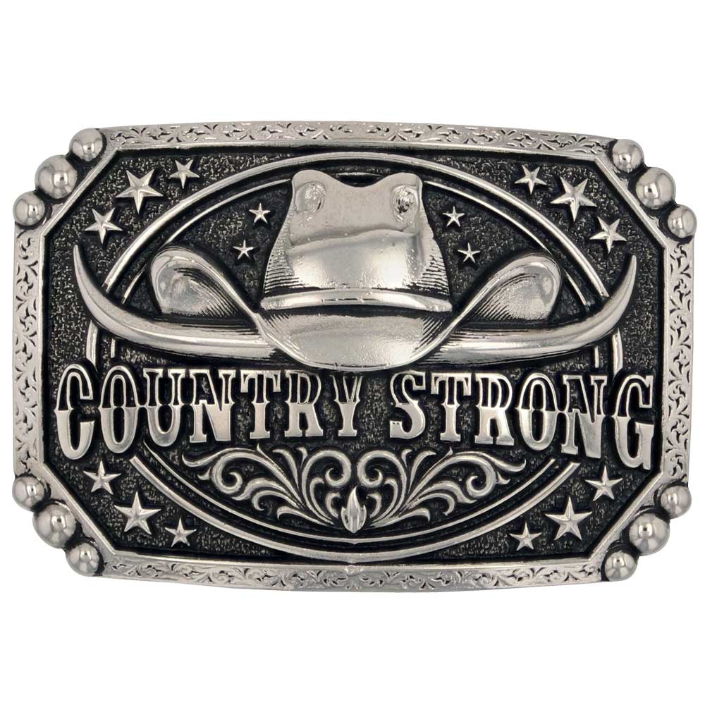 Oval Western Belt Buckle with Texas Star