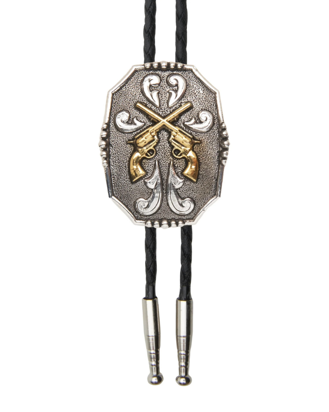 Bolo tie western pistolets croisés