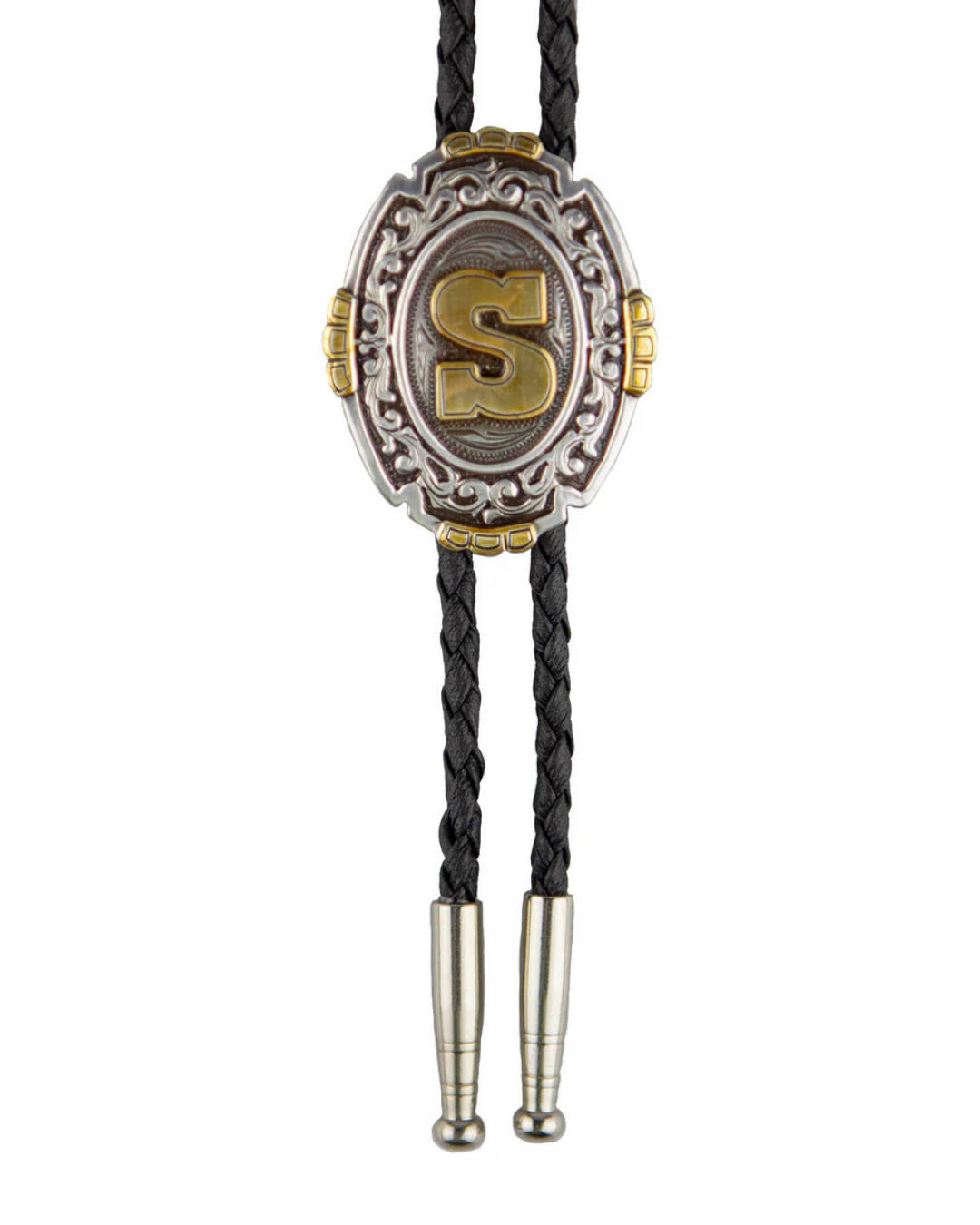 Bolo tie western initiale S
