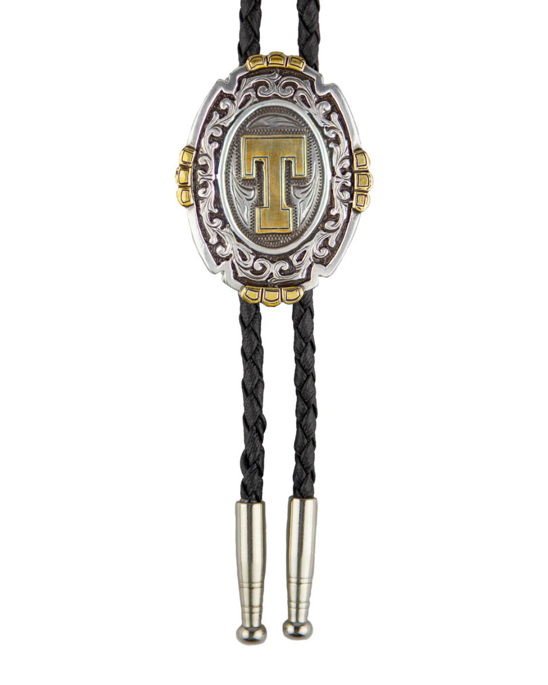 Bolo tie western initiale T