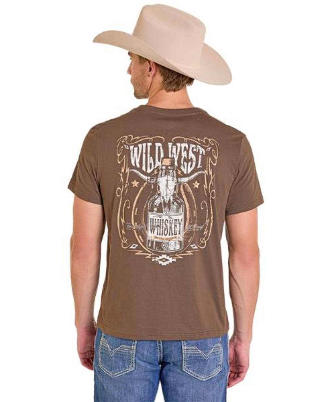T-shirt Wild West Whiskey brun