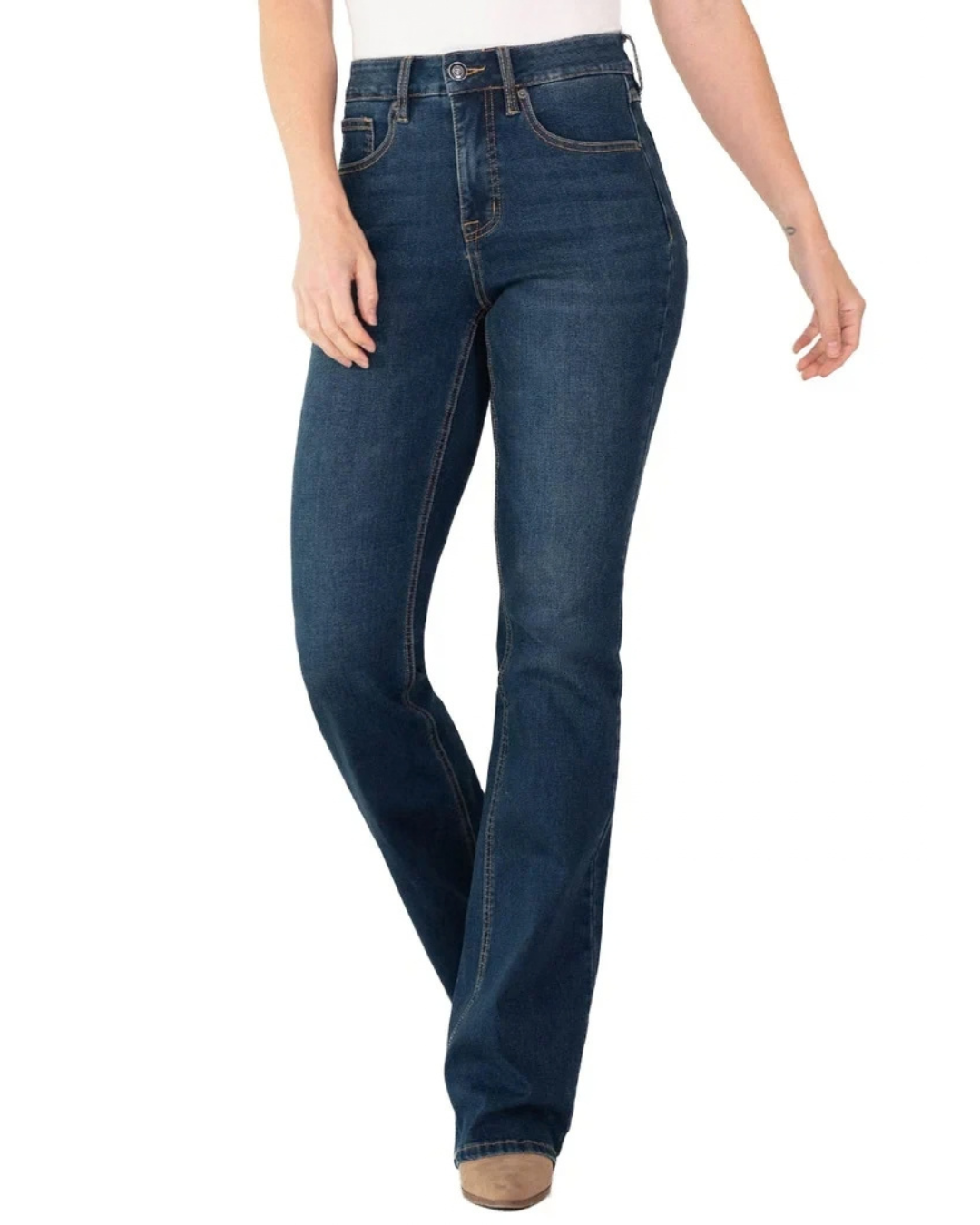 Jean Sculpted Bootcut Dark Wash Taille Haute Femme