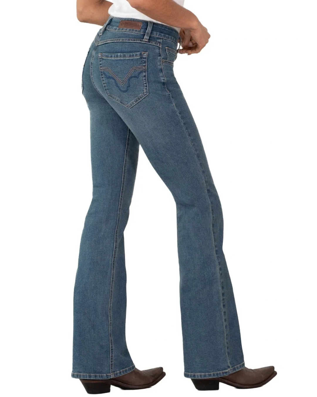 Jean Sculpted Bootcut Medium Wash Taille Mi-Haute Femme