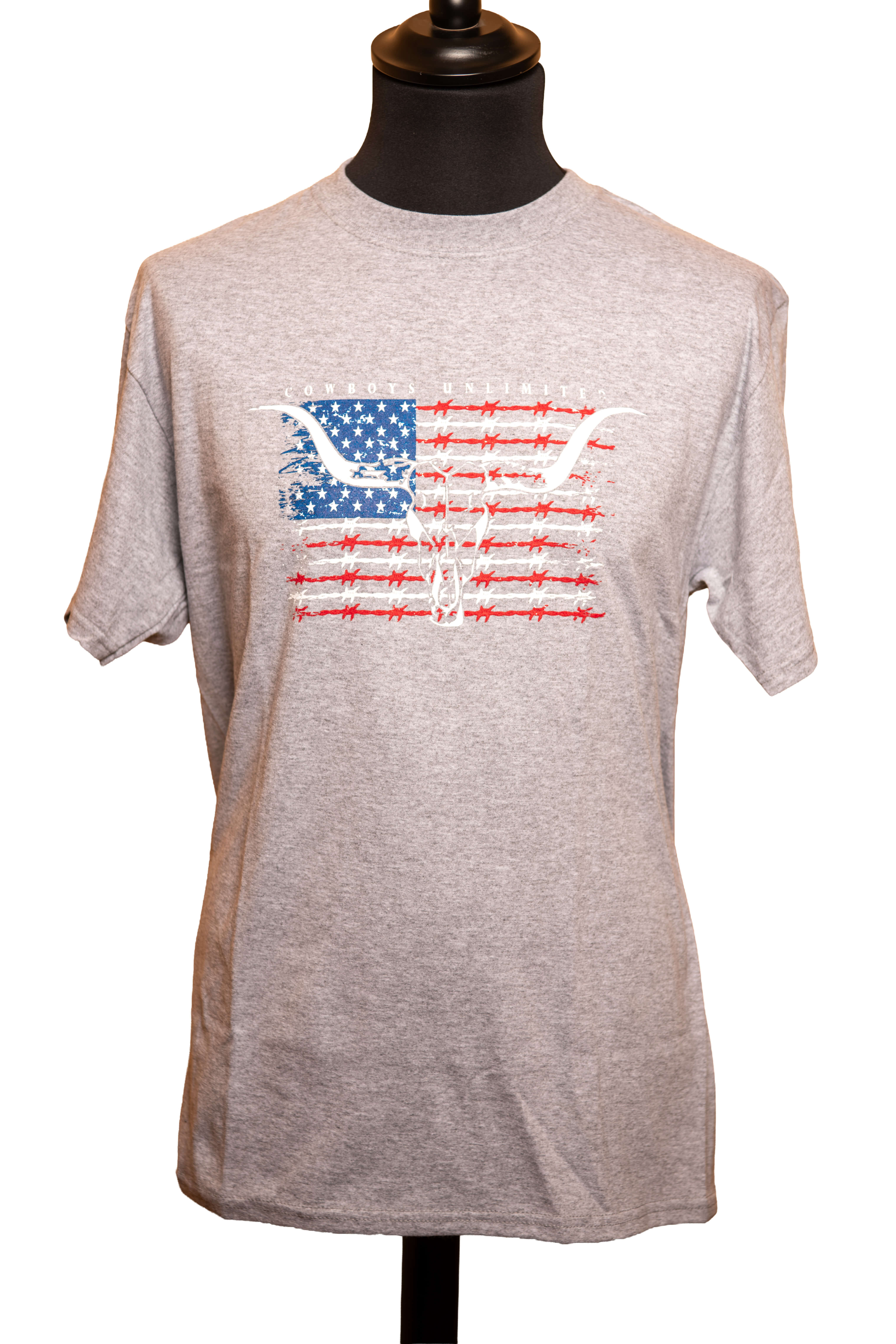 T-shirt western Barbwire Flag
