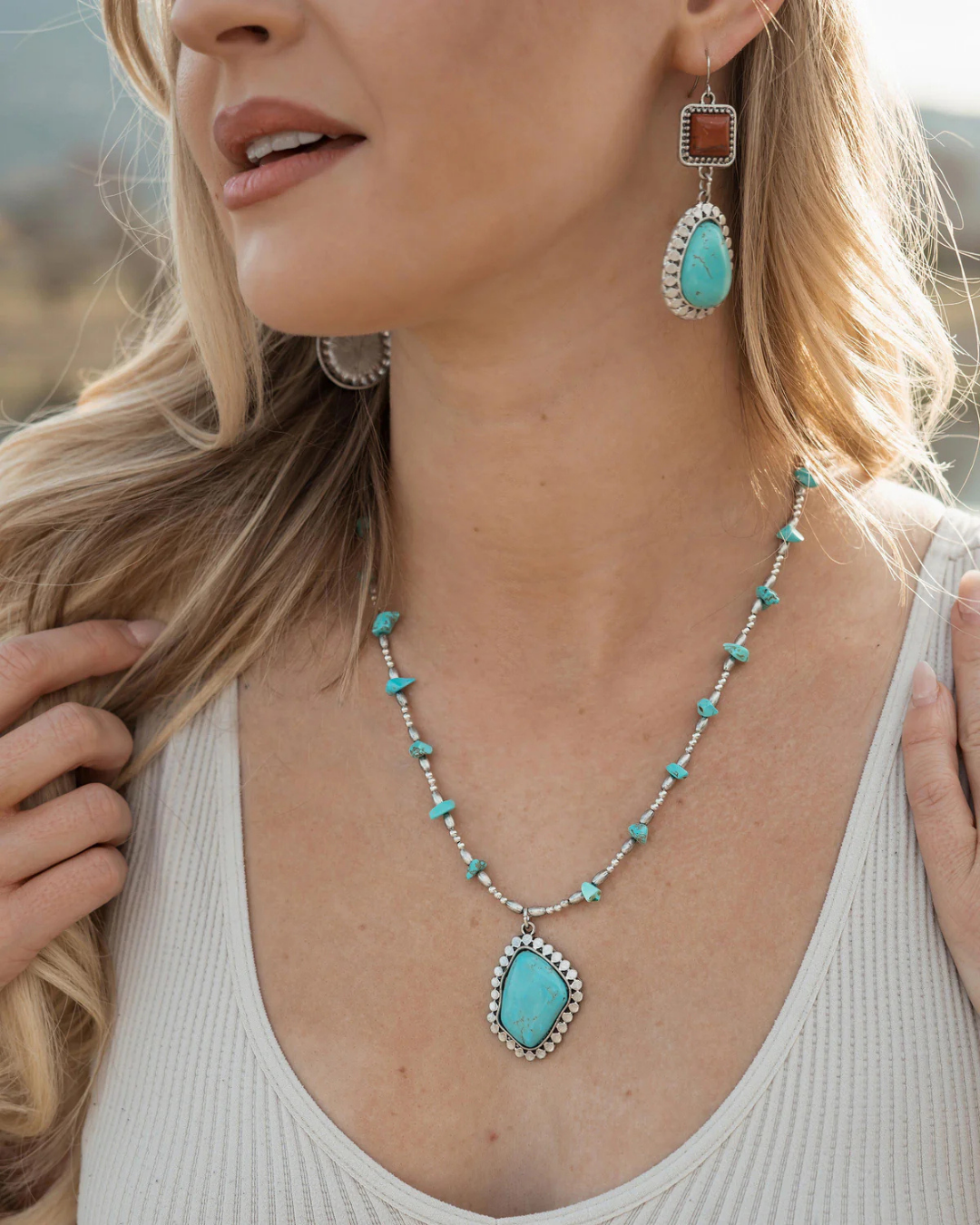 Collier turquoise Set in Stone
