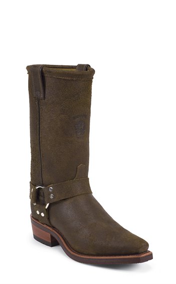 Bottes de moto en daim bout pointu