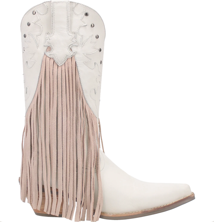 Santiags à franges - Blanc