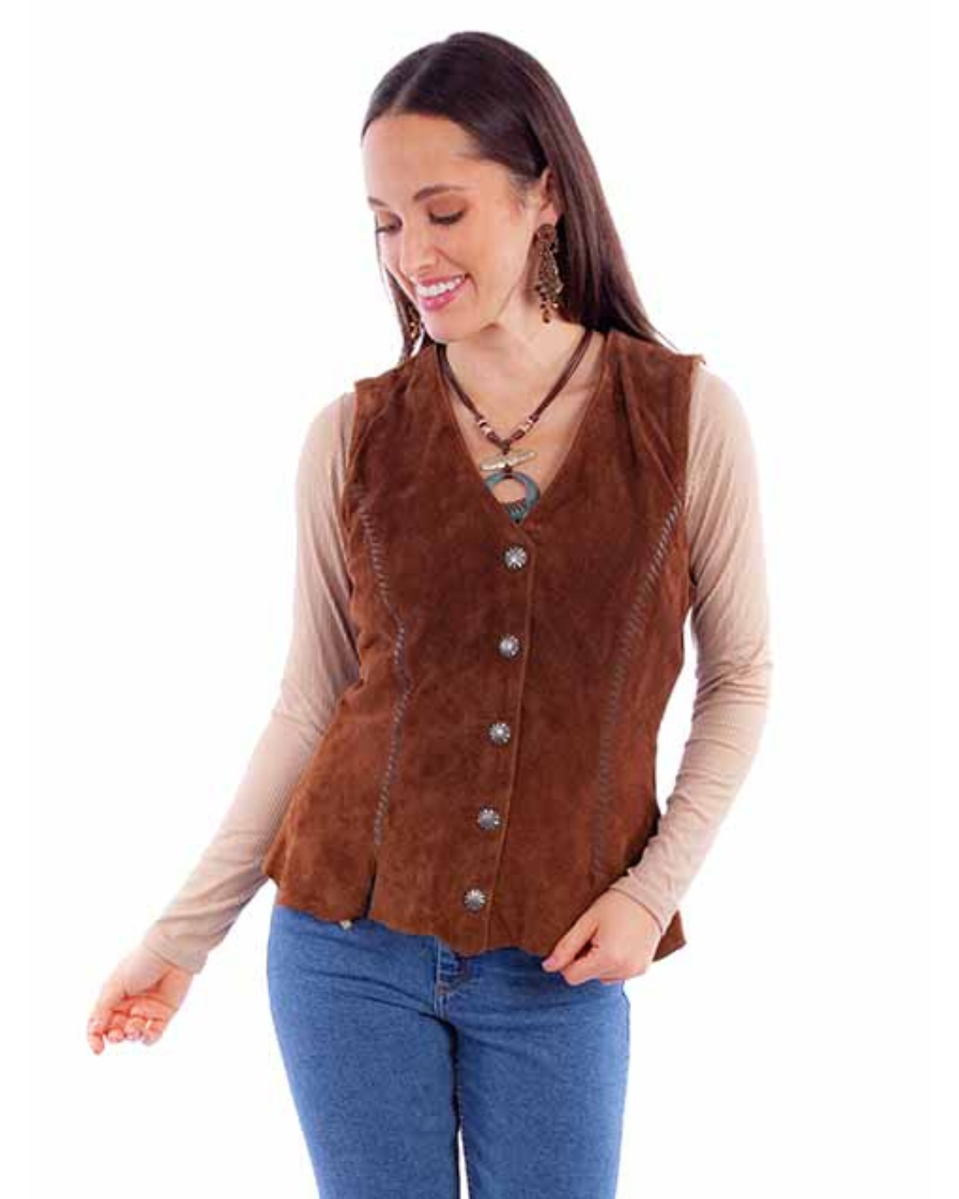 Suede vest - Brown
