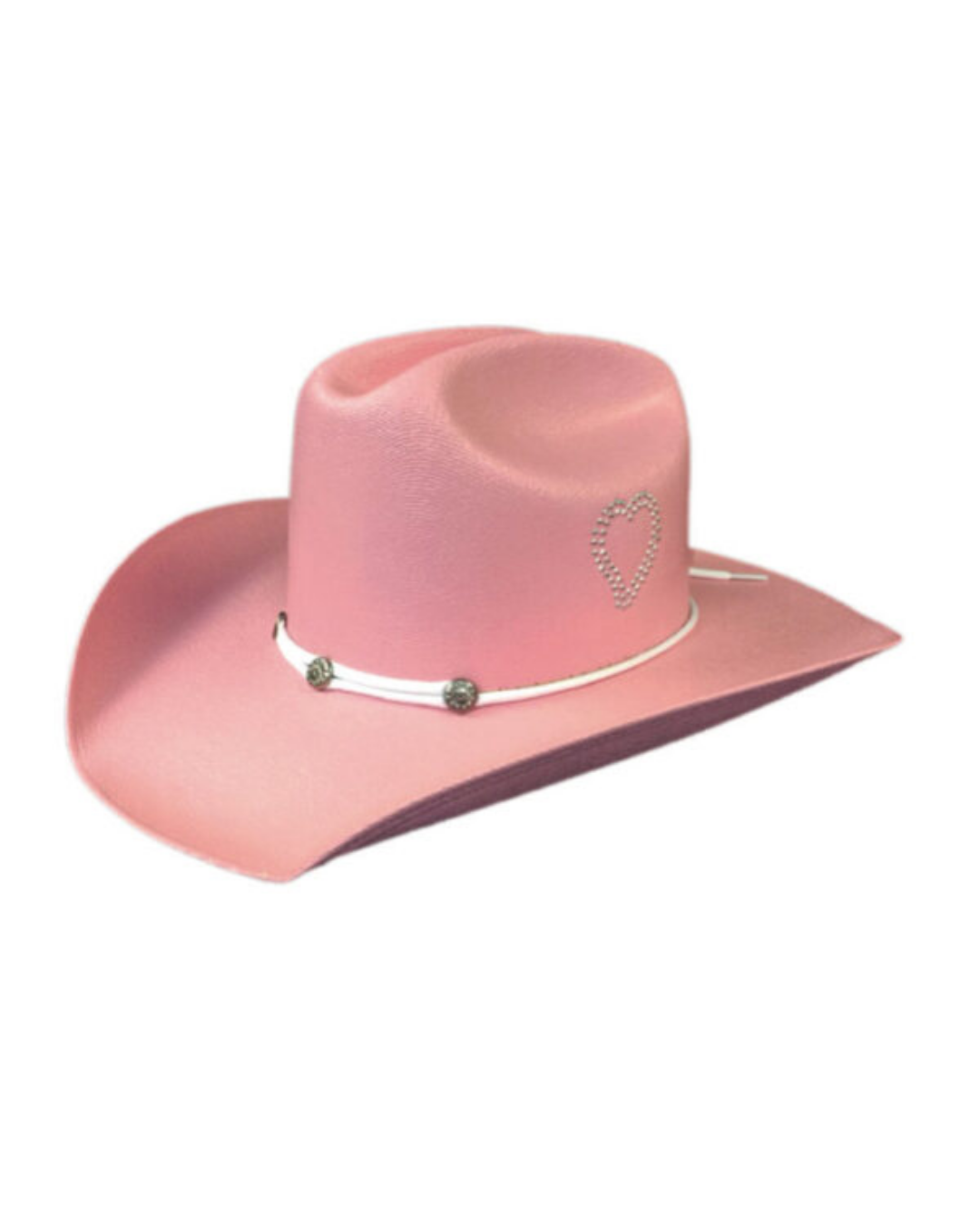 Chapeau de Cowboy en Toile Coeur Rose Enfant
