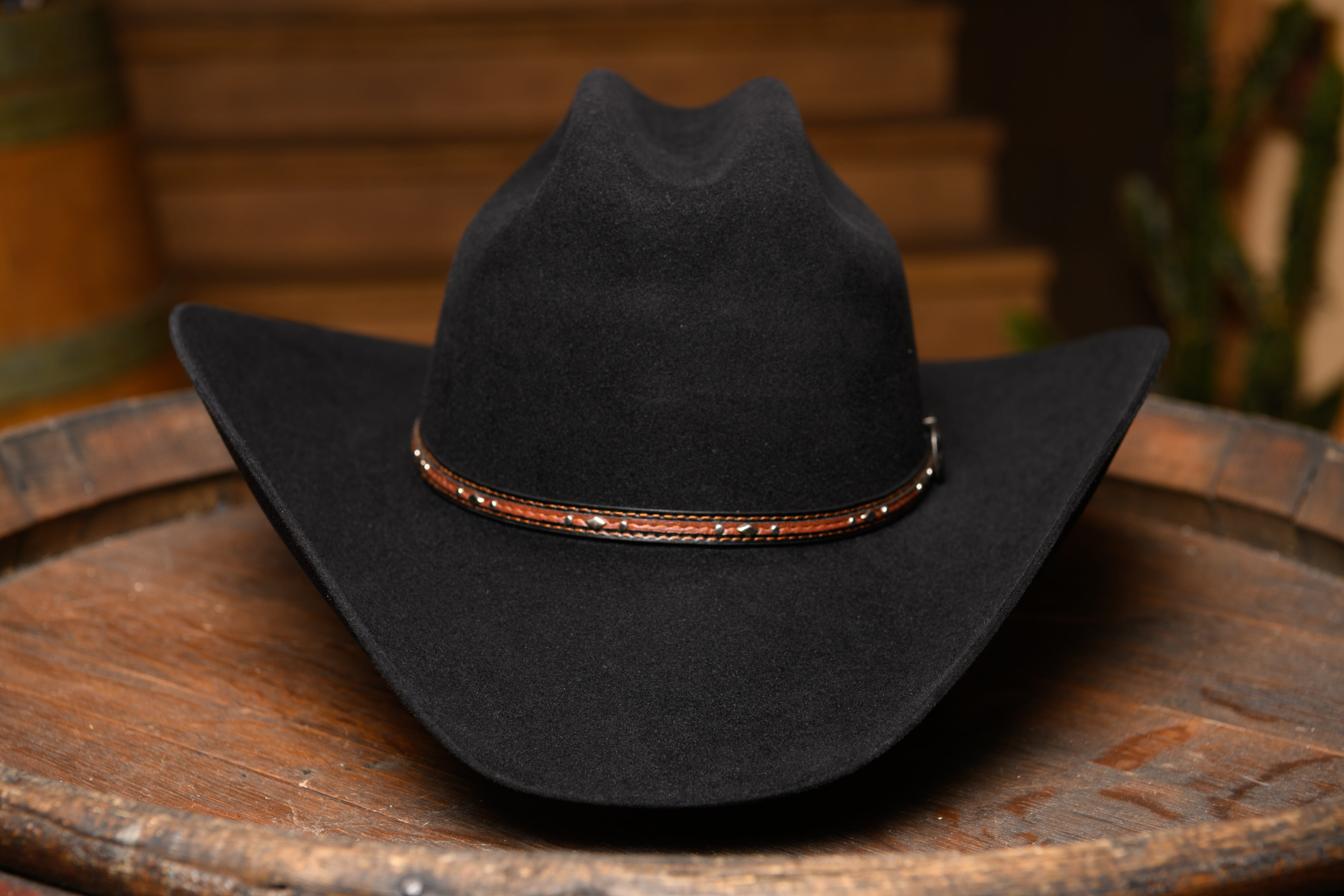 Chapeau de cowboy en feutre noir 7X