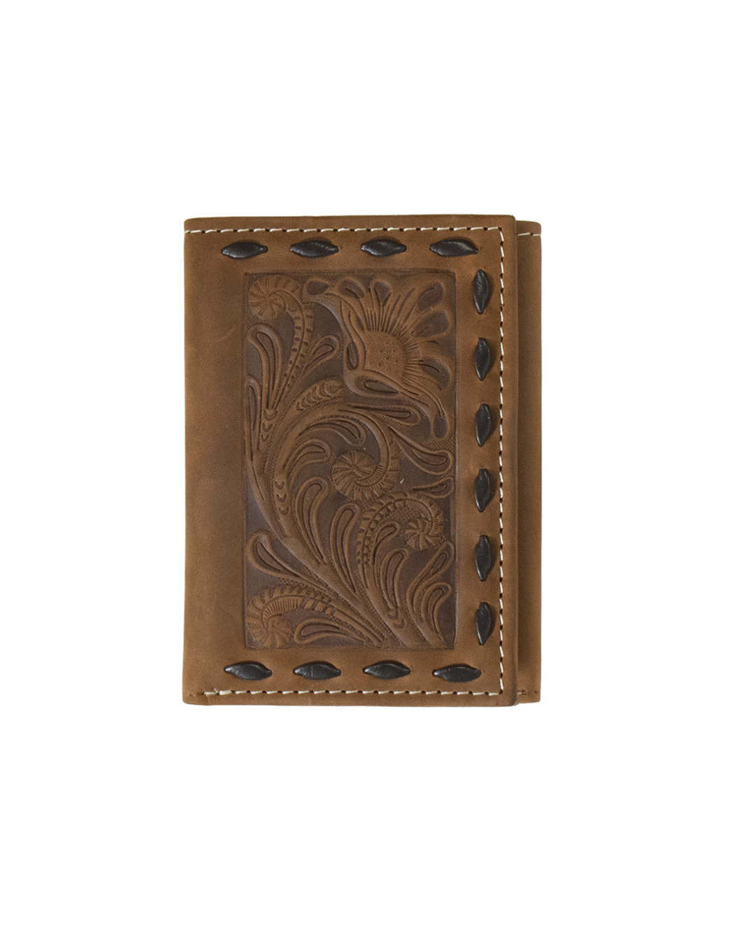 Portefeuille cuir motif floral