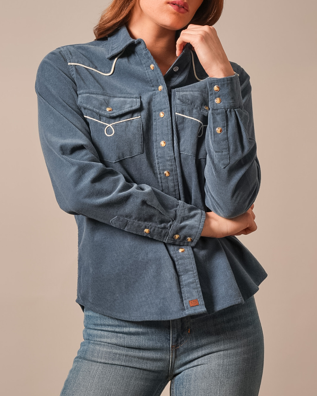 Chemise Western Lehi Dark Blue Kimes Ranch