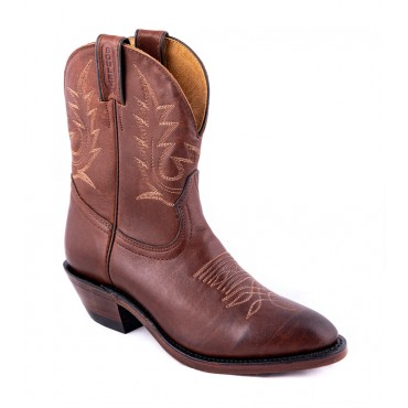 Bottines western brunes bout arrondi - Femme