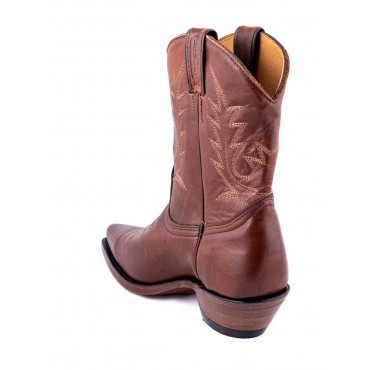 Bottines western brunes bout pointu - Femme